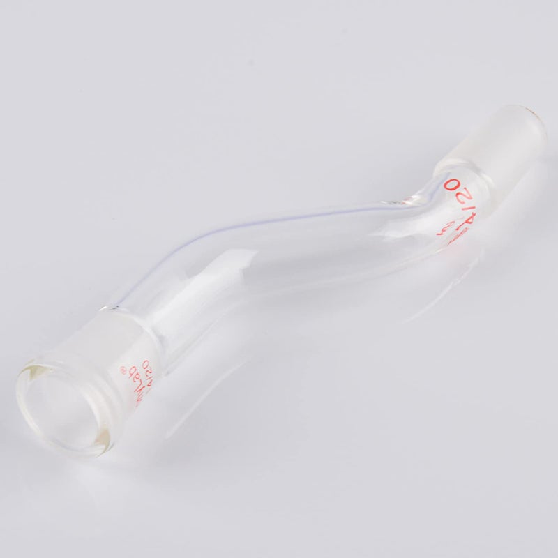 stonylab Glass Offset Laboratory Adapter, Borosilicate Glass Offset Adapter with Standard 14/20 Joints for Laboratory Lab Supply - Image 5